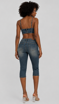 Stass Denim Capri