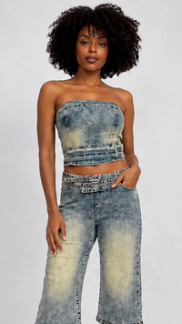Chelsea Strapless Denim Top