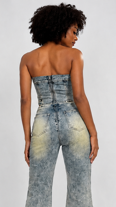 Chelsea Strapless Denim Top