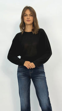 Krista Black Back Cutout Top