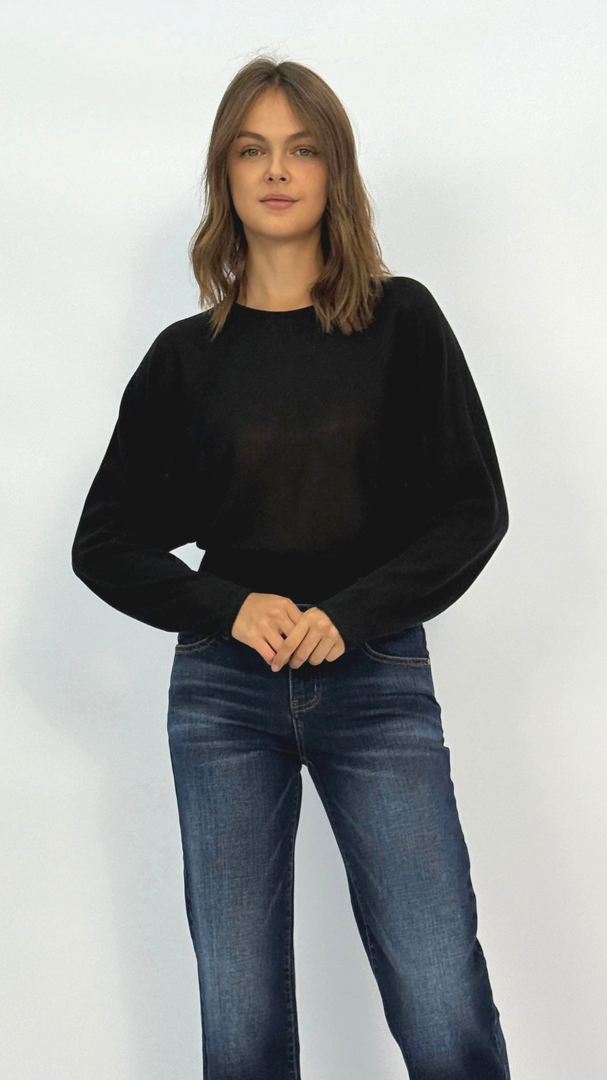 Krista Black Back Cutout Top