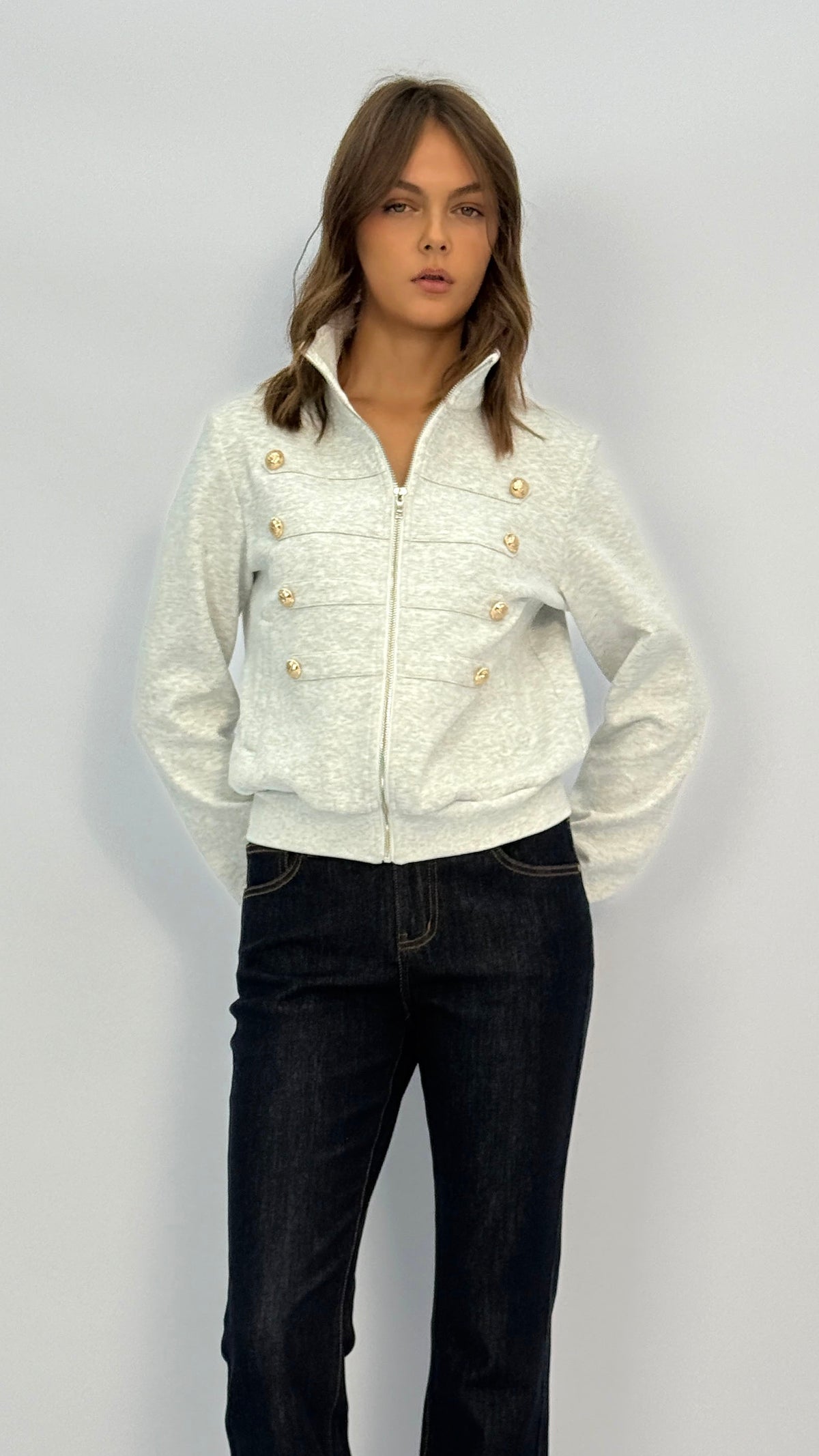 Quinn Light Heather Grey Jacket