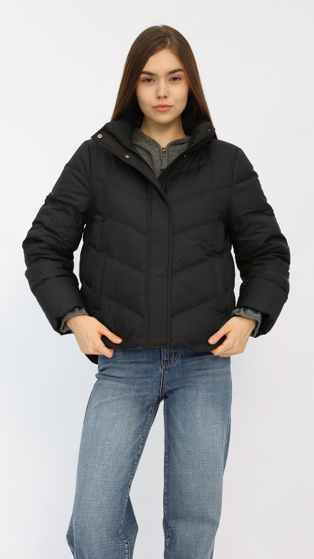 Tate Black Quilted Puffer Jacket
