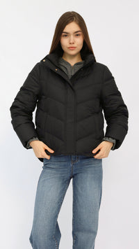 Tate Black Quilted Puffer Jacket