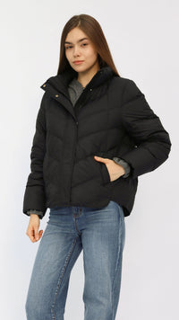 Tate Black Quilted Puffer Jacket