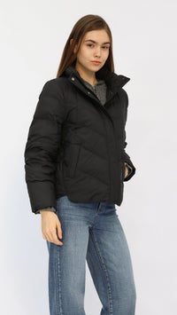 Tate Black Quilted Puffer Jacket