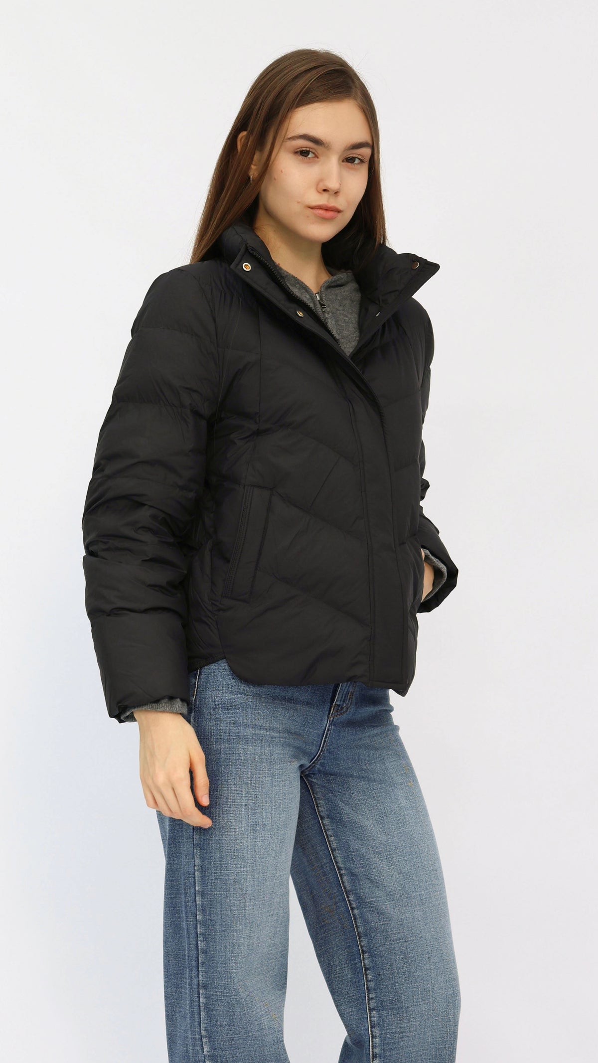 Tate Black Quilted Puffer Jacket