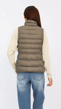 Gaia Brown Fitted Waist Down Vest