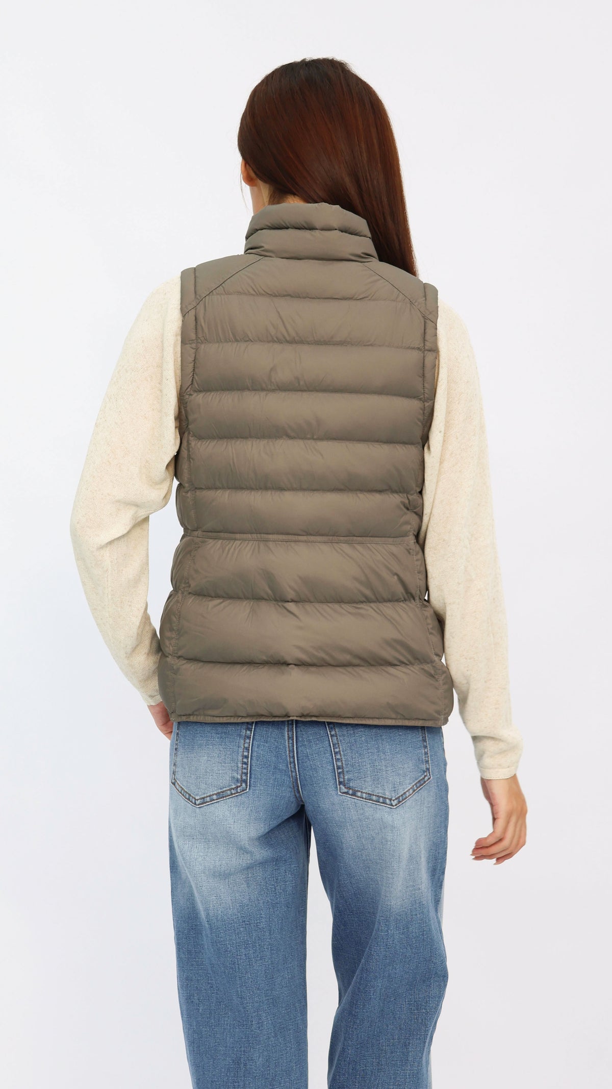 Gaia Brown Fitted Waist Down Vest