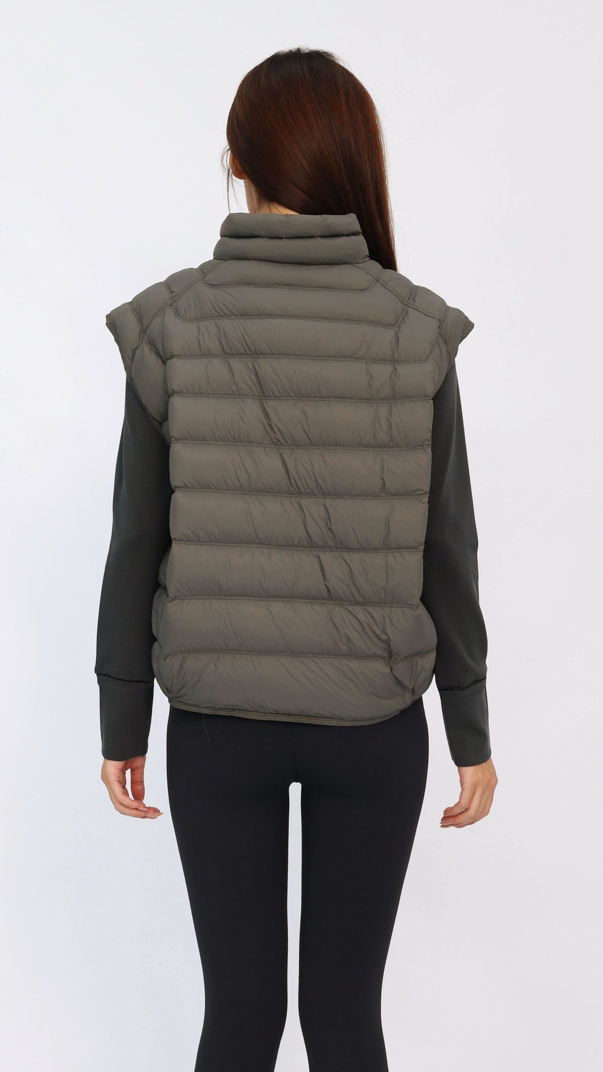 Taupe Cropped Down Vest