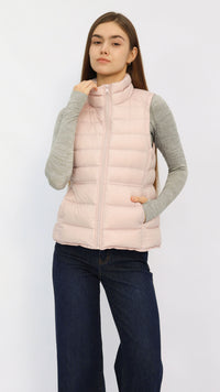 Gaia Pink Fitted Waist Down Vest