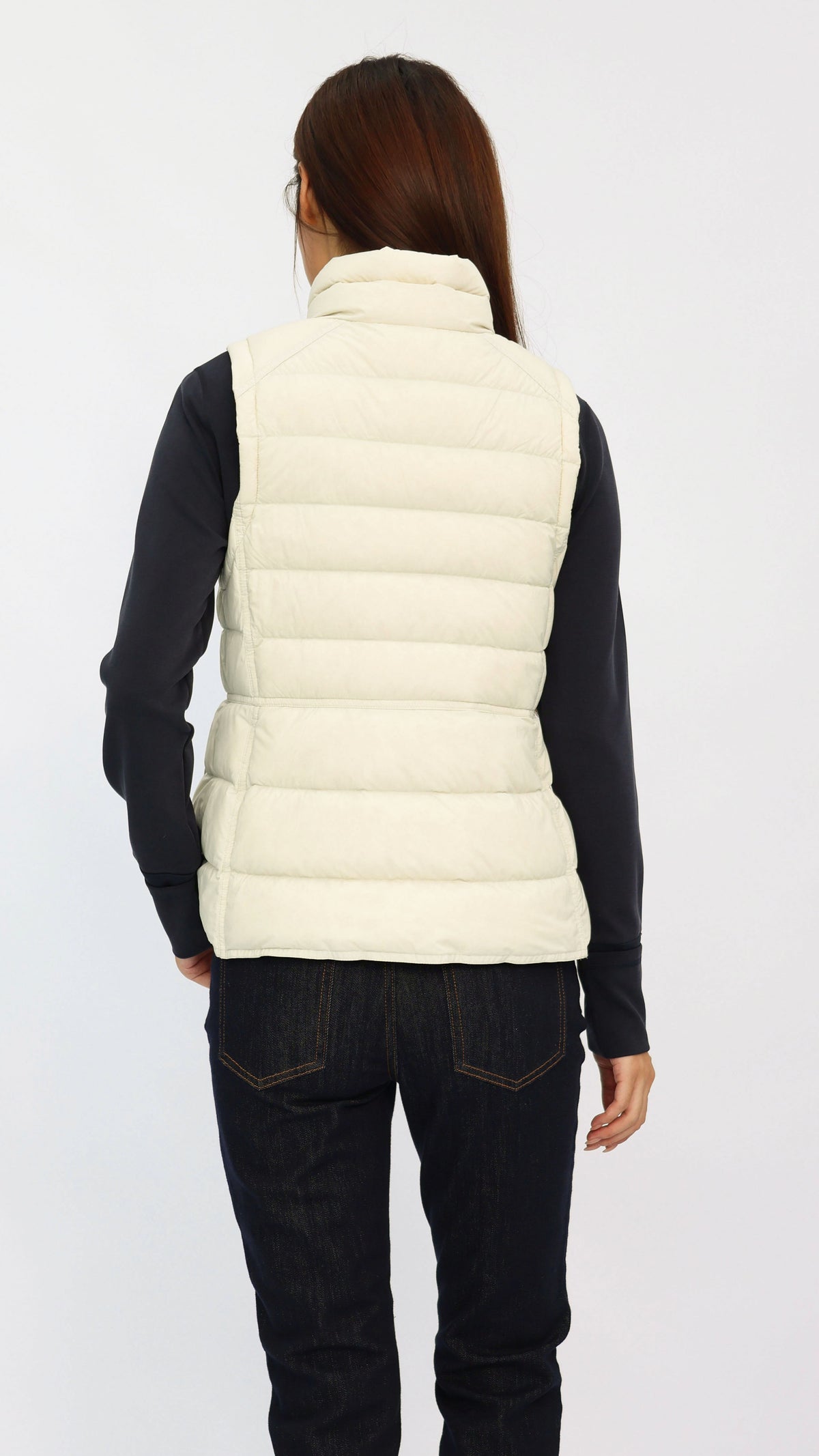 Gaia Cream Fitted Waist Down Vest
