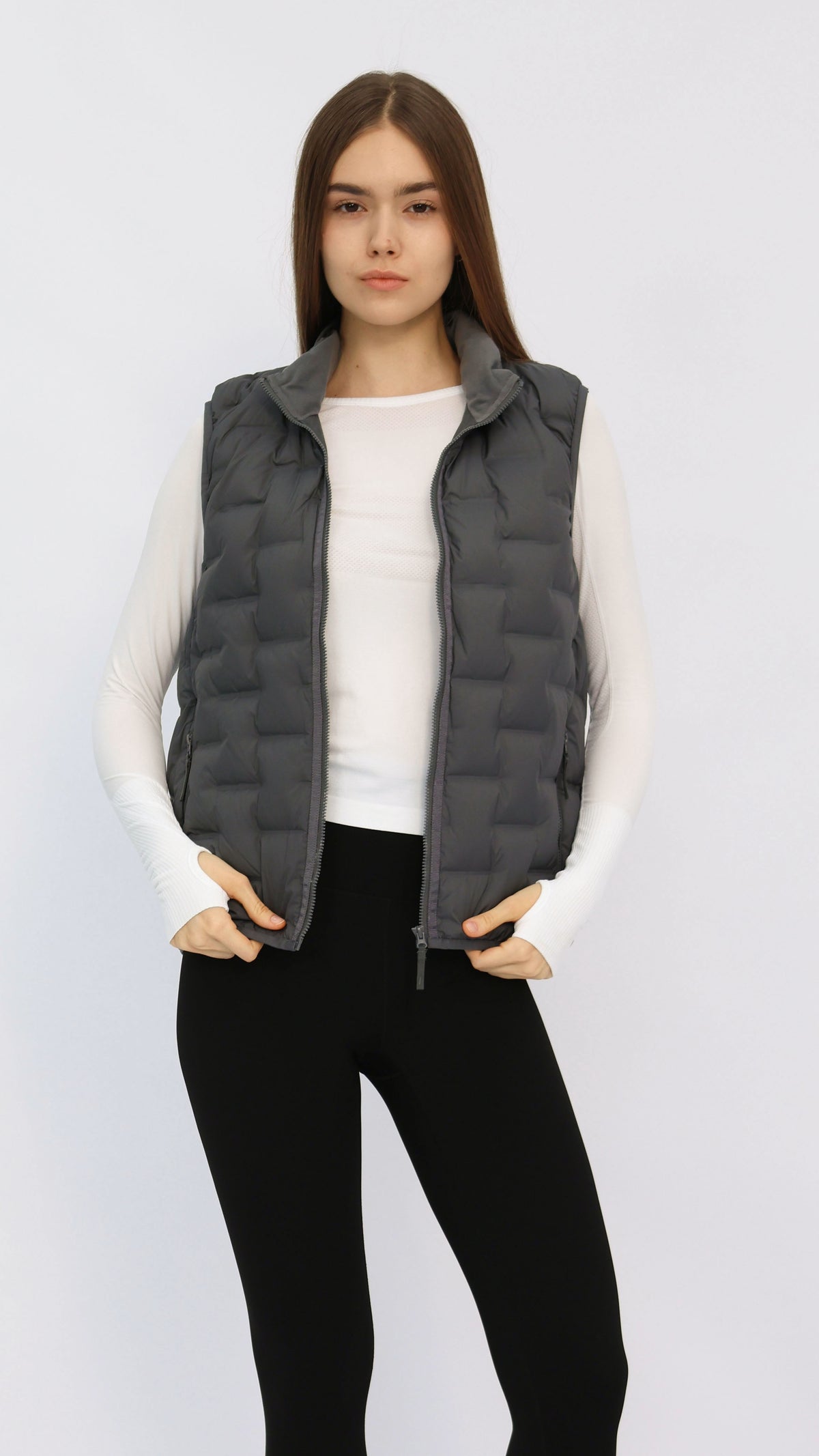 Blaine Grey Puffer Vest