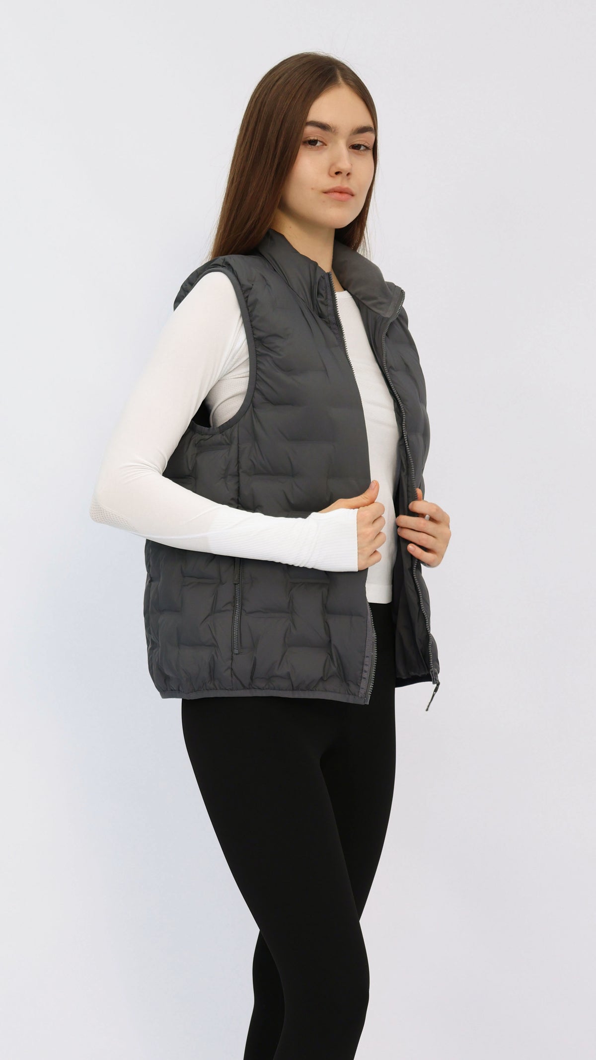 Blaine Grey Puffer Vest