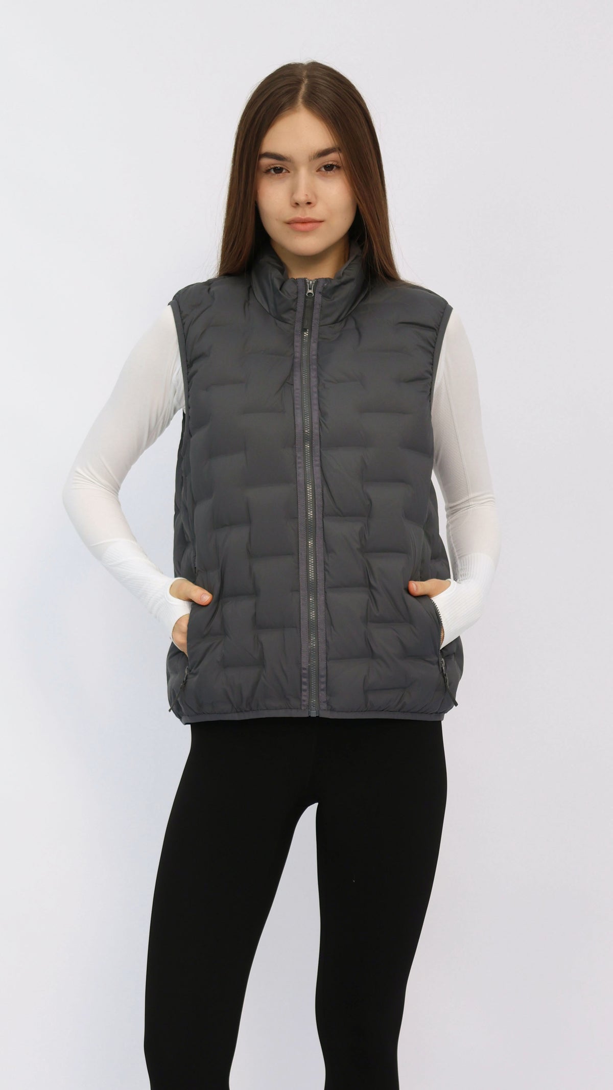 Blaine Grey Puffer Vest