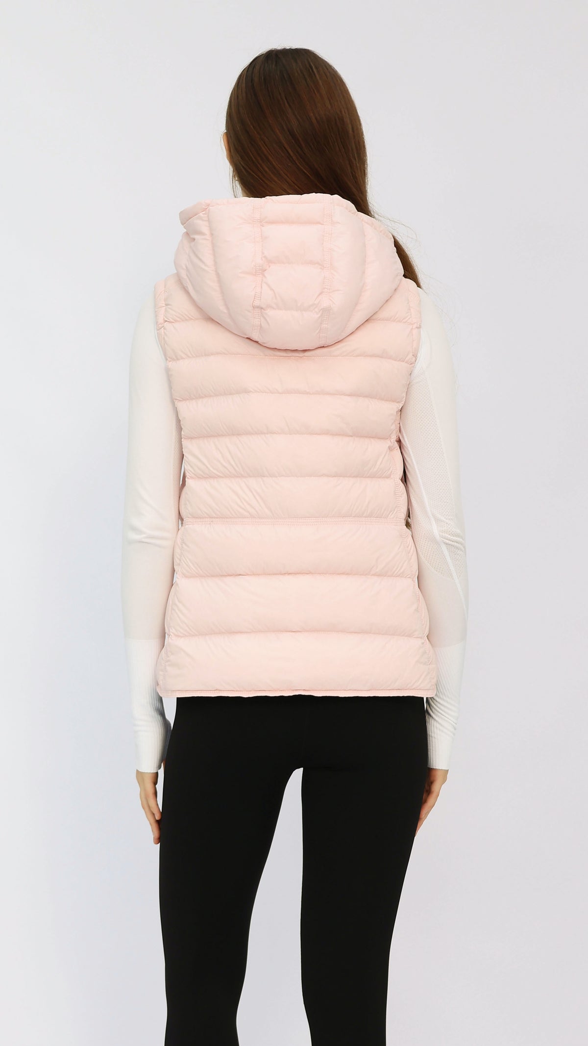 Light Pink Hooded Down Vest