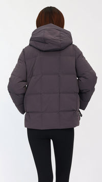 Casey Plum Cropped Puffer Jacket