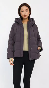 Casey Plum Cropped Puffer Jacket