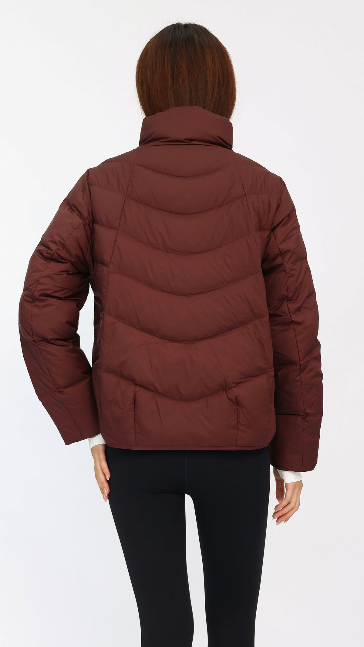 Tate Burgundy Quilted Puffer Jacket