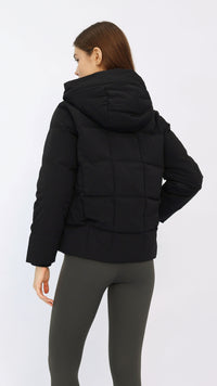 Casey Black Cropped Puffer Jacket