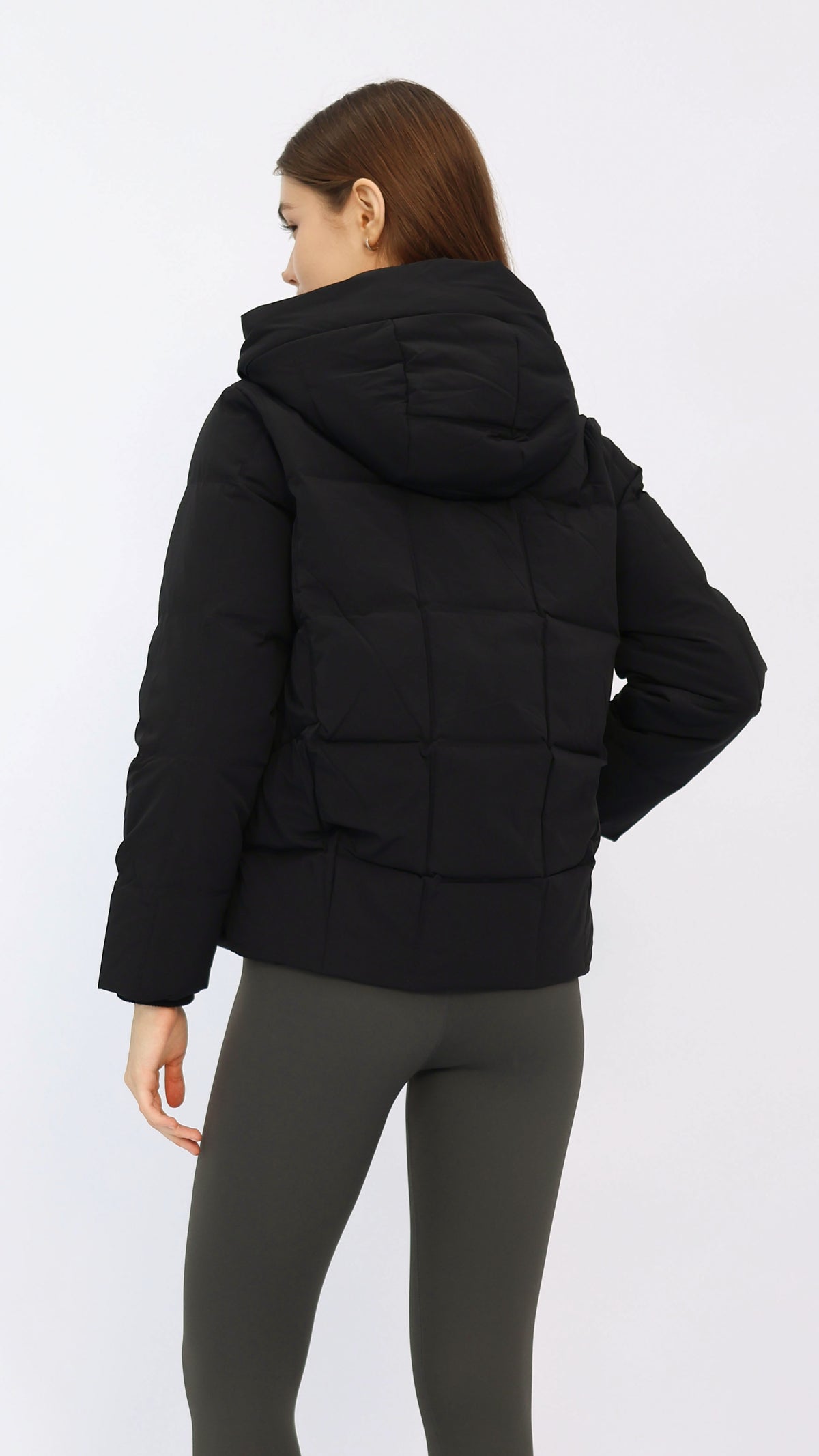 Casey Black Cropped Puffer Jacket