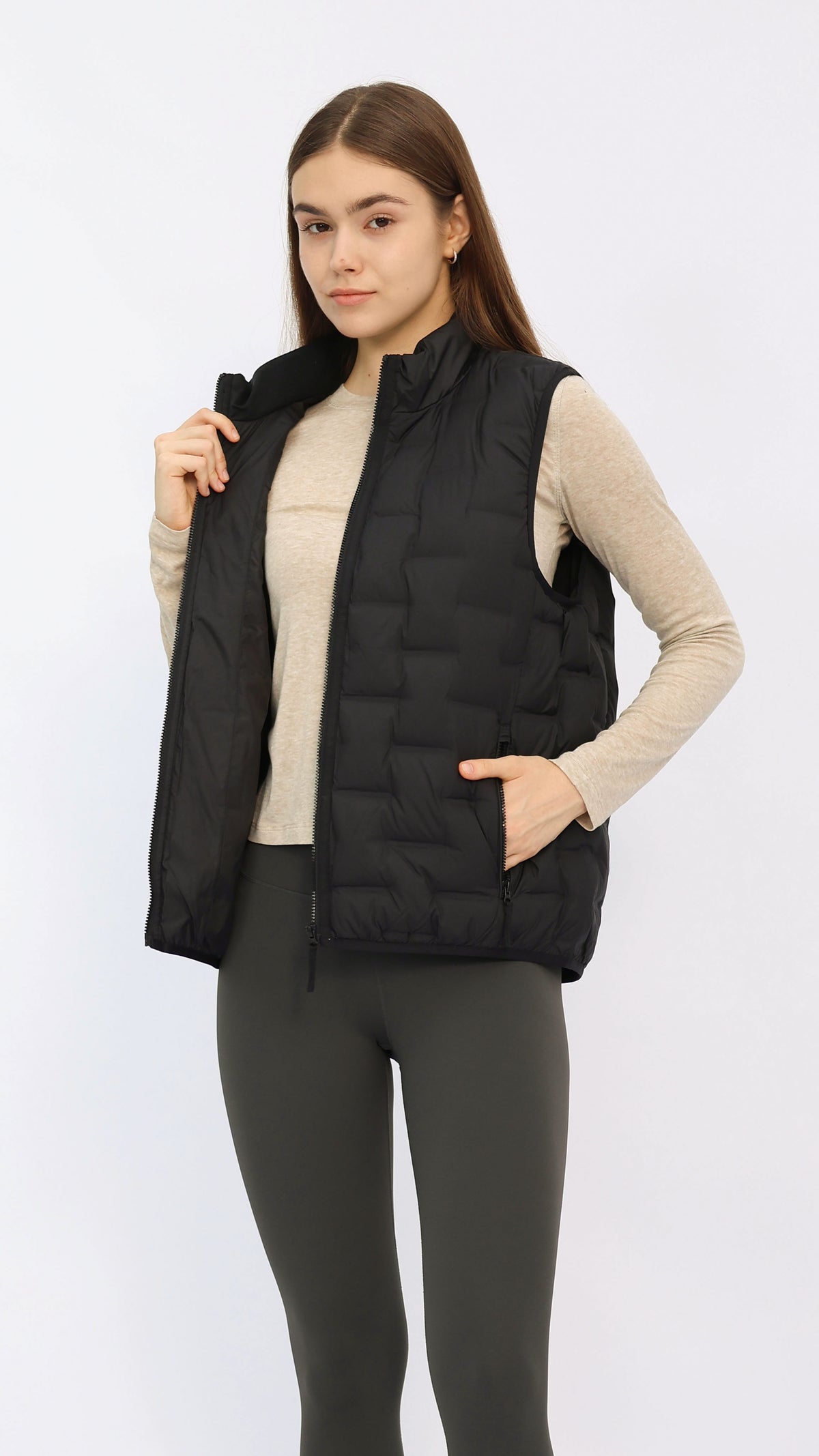 Blaine Black Puffer Vest