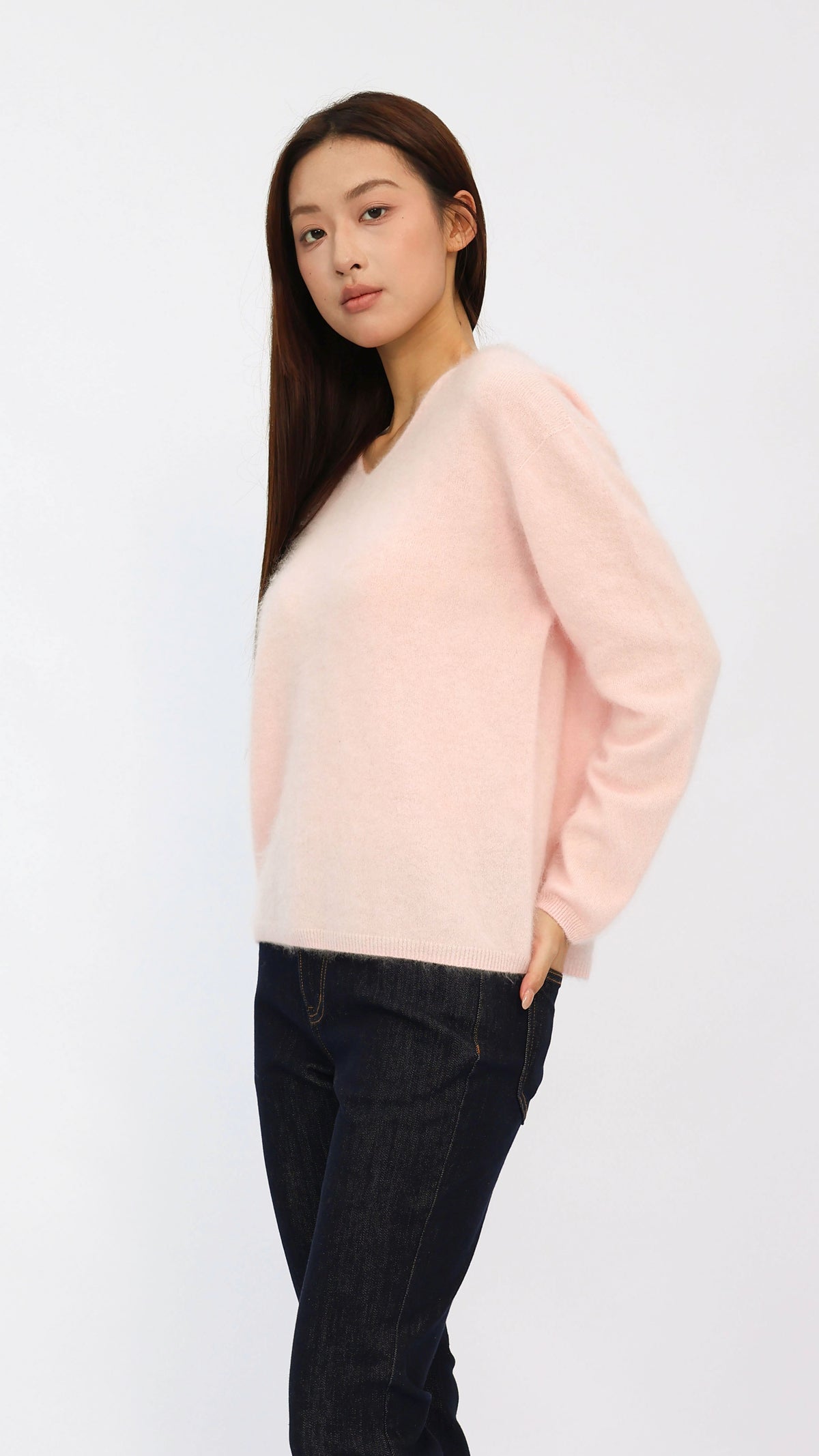 Eve Pink V-Neck Sweater