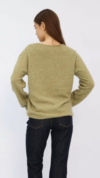 Eve Sage Green V-Neck Sweater