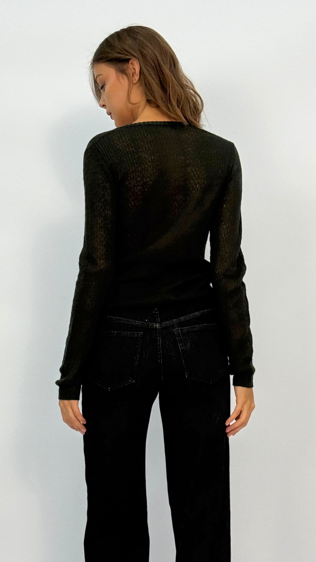 Lila V‑Neck Knit Cardigan