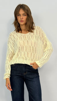 Lila Beige Sequin Sweater