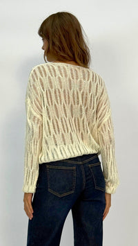 Lila Beige Sequin Sweater
