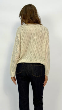 Emerson Ivory Shimmer Knit Top
