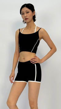 Stevie Contrast Piping Crop Cami