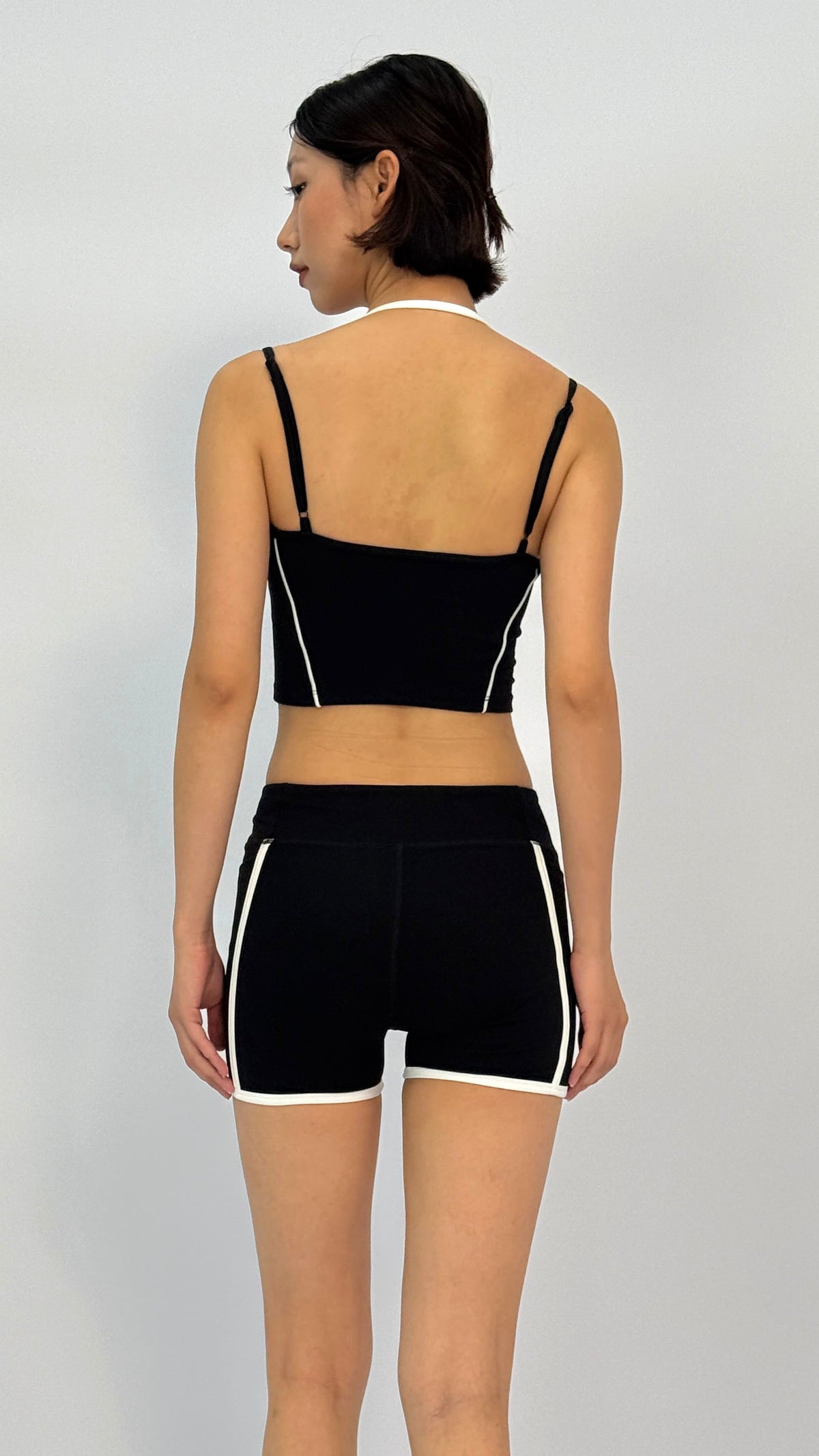 Stevie Contrast Piping Crop Cami