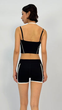 Stevie Contrast Piping Crop Cami