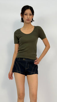 Shay Olive Short Sleeve Top