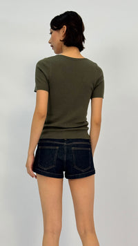 Shay Olive Short Sleeve Top