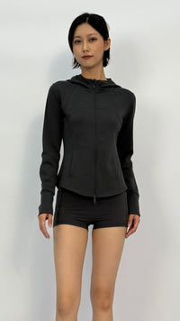 Mali Charcoal Hooded Jacket