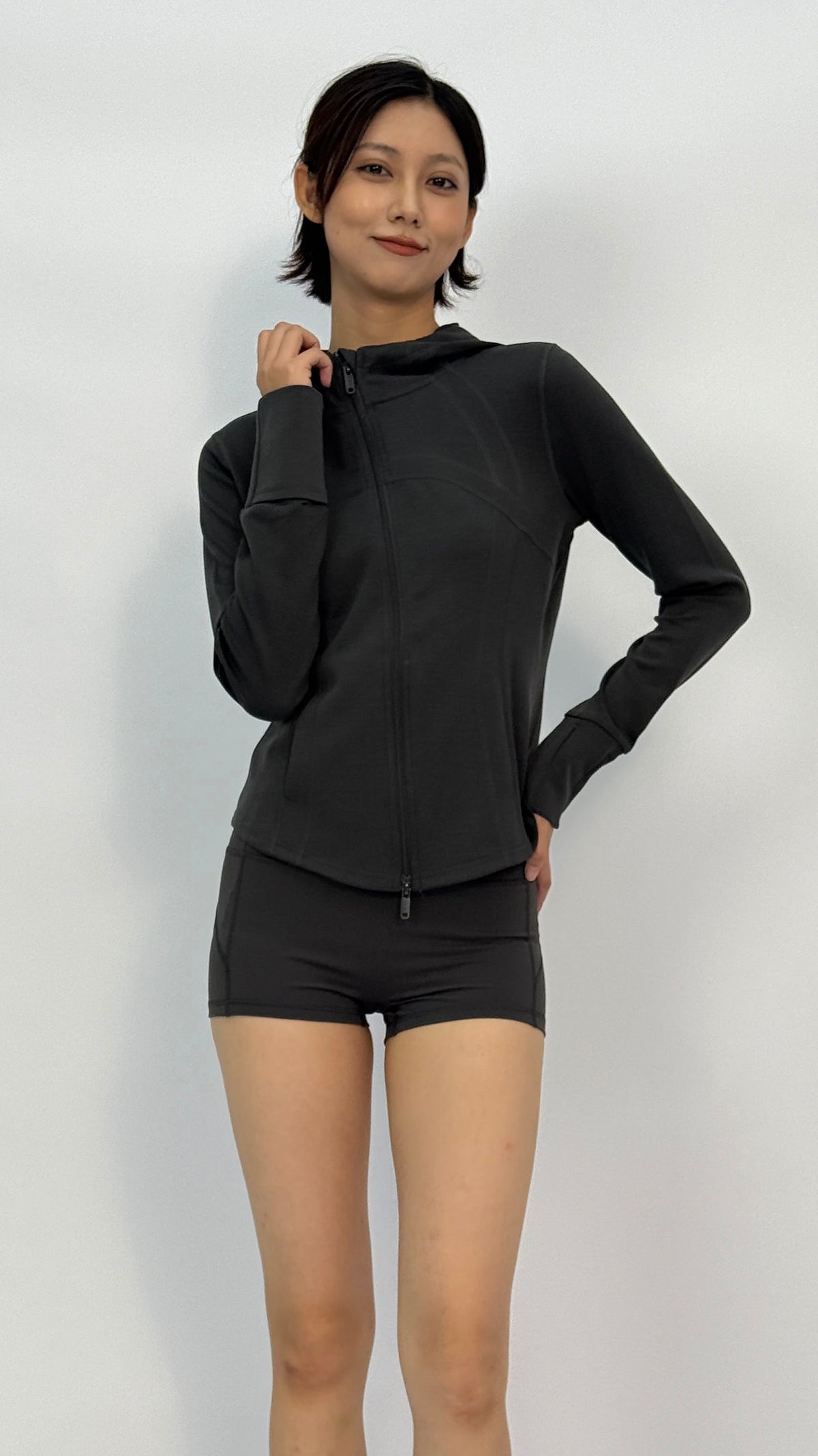 Mali Charcoal Hooded Jacket