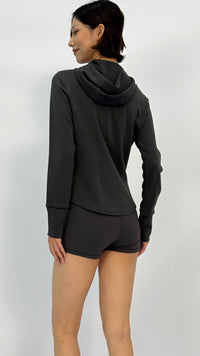 Mali Charcoal Hooded Jacket
