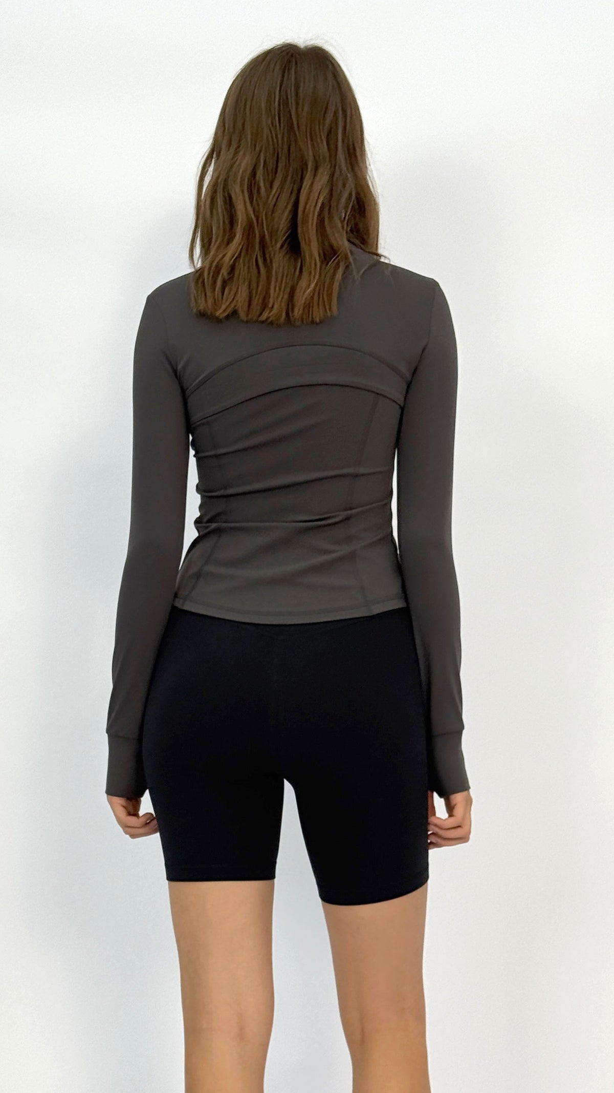 Carly Grey Slim Fit Athletic Jacket