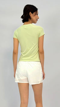 Polly Lime Green Short Sleeve Top