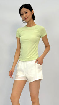Polly Lime Green Short Sleeve Top