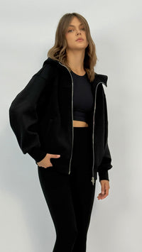 Mandy Full Length Front Zip Hoodie