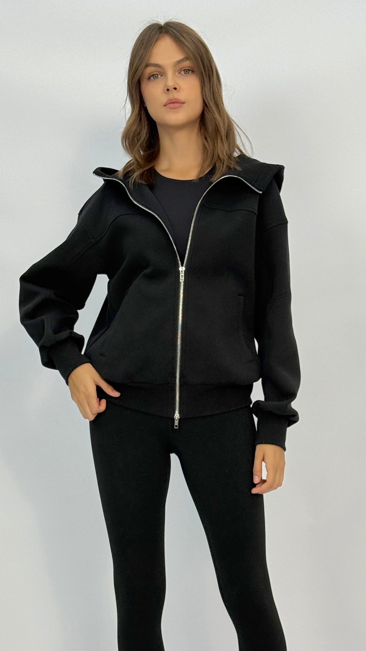 Mandy Full Length Front Zip Hoodie