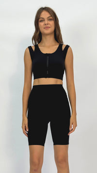 Alex Black Crop Top