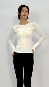 White Sophie Long Sleeve Top