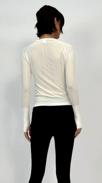 White Sophie Long Sleeve Top