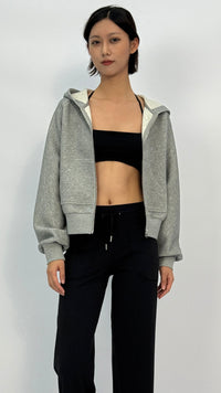 Kimmy Light Heather Grey Zip Hoodie