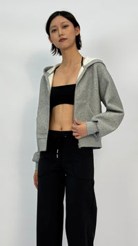 Kimmy Light Heather Grey Zip Hoodie